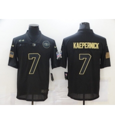 Men's San Francisco 49ers #7 Colin Kaepernick Black Nike 2020 Salute To Service Limited Jersey