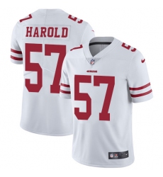 Men's Nike San Francisco 49ers #57 Eli Harold White Vapor Untouchable Limited Player NFL Jersey