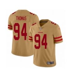 Youth San Francisco 49ers #94 Solomon Thomas Limited Gold Inverted Legend Football Jersey