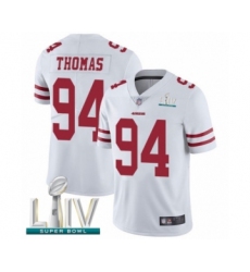 Youth San Francisco 49ers #94 Solomon Thomas White Vapor Untouchable Limited Player Super Bowl LIV Bound Football Jersey