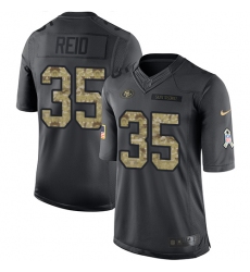 Youth Nike San Francisco 49ers #35 Eric Reid Limited Black 2016 Salute to Service NFL Jersey