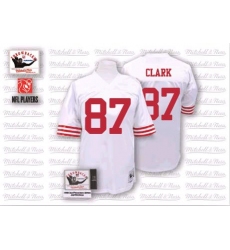 Mitchell and Ness San Francisco 49ers #87 Dwight Clark Authentic White NFL Jersey