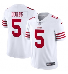 Youth San Francisco 49ers #5 Josh Dobbs White Vapor Untouchable Limited Football Stitched Jersey