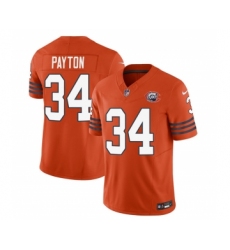 Men's Chicago Bears #34 Walter Payton Orange 2023 F.U.S.E. Throwback Limited Football Stitched Game Jersey