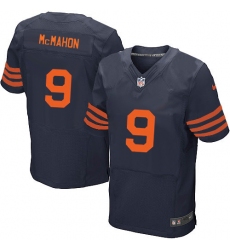 Men's Nike Chicago Bears #9 Jim McMahon Elite Navy Blue Alternate NFL Jersey