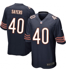 Men's Nike Chicago Bears #40 Gale Sayers Game Navy Blue Team Color NFL Jersey