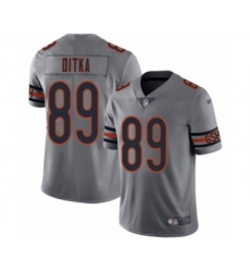 Men's Chicago Bears #89 Mike Ditka Limited Silver Inverted Legend Football Jersey
