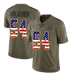 Youth Nike Chicago Bears #54 Brian Urlacher Limited Olive/USA Flag Salute to Service NFL Jersey