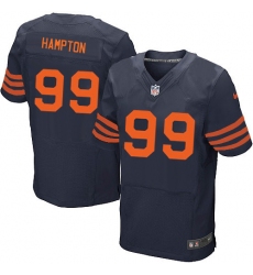 Men's Nike Chicago Bears #99 Dan Hampton Elite Navy Blue Alternate NFL Jersey