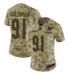 Women's Nike Chicago Bears #91 Eddie Goldman Limited Camo 2018 Salute to Service NFL Jersey
