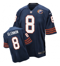 Men's Nike Chicago Bears #8 Mike Glennon Elite Navy Blue Throwback NFL Jersey