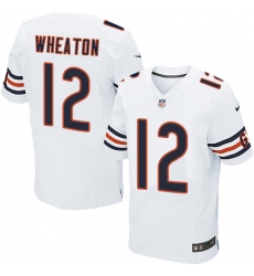Men's Nike Chicago Bears #12 Markus Wheaton Elite White NFL Jersey