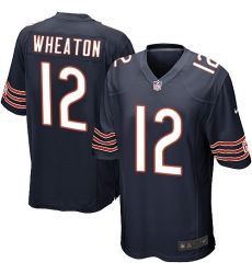 Men's Nike Chicago Bears #12 Markus Wheaton Game Navy Blue Team Color NFL Jersey
