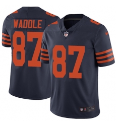 Youth Nike Chicago Bears #87 Tom Waddle Navy Blue Alternate Vapor Untouchable Limited Player NFL Jersey