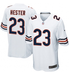 Men's Nike Chicago Bears #23 Devin Hester Game White NFL Jersey