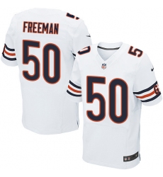 Men's Nike Chicago Bears #50 Jerrell Freeman Elite White NFL Jersey