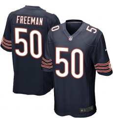 Men's Nike Chicago Bears #50 Jerrell Freeman Game Navy Blue Team Color NFL Jersey