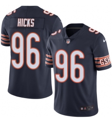 Men's Nike Chicago Bears #96 Akiem Hicks Navy Blue Team Color Vapor Untouchable Limited Player NFL Jersey