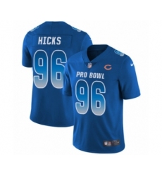 Youth Nike Chicago Bears #96 Akiem Hicks Limited Royal Blue NFC 2019 Pro Bowl NFL Jersey