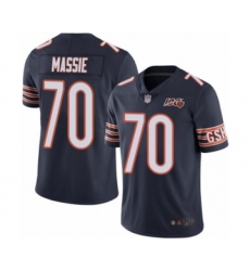 Youth Chicago Bears #70 Bobby Massie Navy Blue Team Color 100th Season Limited Football Jersey