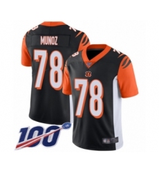 Men's Cincinnati Bengals #78 Anthony Munoz Black Team Color Vapor Untouchable Limited Player 100th Season Football Jersey