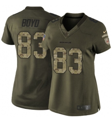 Women's Nike Cincinnati Bengals #83 Tyler Boyd Elite Green Salute to Service NFL Jersey