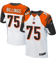 Men's Nike Cincinnati Bengals #75 Andrew Billings Elite White NFL Jersey