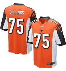 Men's Nike Cincinnati Bengals #75 Andrew Billings Game Orange Alternate NFL Jersey