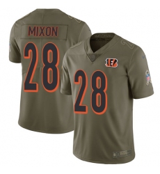 Youth Nike Cincinnati Bengals #28 Joe Mixon Limited Olive 2017 Salute to Service NFL Jersey