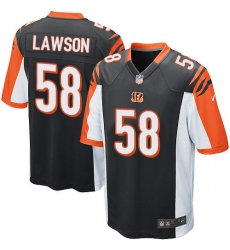 Men's Nike Cincinnati Bengals #58 Carl Lawson Game Black Team Color NFL Jersey