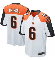 Men's Nike Cincinnati Bengals #6 Jeff Driskel Game White NFL Jersey