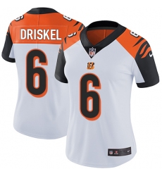 Women's Nike Cincinnati Bengals #6 Jeff Driskel Vapor Untouchable Limited White NFL Jersey