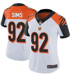 Women's Nike Cincinnati Bengals #92 Pat Sims Vapor Untouchable Limited White NFL Jersey