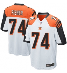 Men's Nike Cincinnati Bengals #74 Jake Fisher Game White NFL Jersey