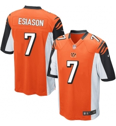 Men's Nike Cincinnati Bengals #7 Boomer Esiason Game Orange Alternate NFL Jersey
