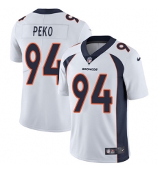 Men's Nike Denver Broncos #94 Domata Peko White Vapor Untouchable Limited Player NFL Jersey