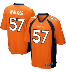 Men's Nike Denver Broncos #57 Demarcus Walker Game Orange Team Color NFL Jersey