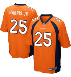 Men's Nike Denver Broncos #25 Chris Harris Jr Game Orange Team Color NFL Jersey