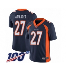 Men's Denver Broncos #27 Steve Atwater Navy Blue Alternate Vapor Untouchable Limited Player 100th Season Football Jersey
