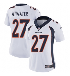 Women's Nike Denver Broncos #27 Steve Atwater White Vapor Untouchable Limited Player NFL Jersey
