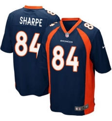Men's Nike Denver Broncos #84 Shannon Sharpe Game Navy Blue Alternate NFL Jersey