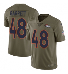 Youth Nike Denver Broncos #48 Shaquil Barrett Limited Olive 2017 Salute to Service NFL Jersey