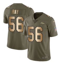 Youth Nike Denver Broncos #56 Shane Ray Limited Olive/Gold 2017 Salute to Service NFL Jersey