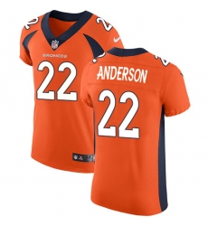 Men's Nike Denver Broncos #22 C.J. Anderson Orange Team Color Vapor Untouchable Elite Player NFL Jersey