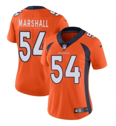Women's Nike Denver Broncos #54 Brandon Marshall Orange Team Color Vapor Untouchable Limited Player NFL Jersey