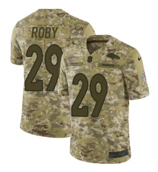 Men's Nike Denver Broncos #29 Bradley Roby Limited Camo 2018 Salute to Service NFL Jersey