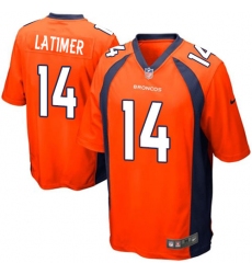 Men's Nike Denver Broncos #14 Cody Latimer Game Orange Team Color NFL Jersey