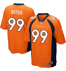 Men's Nike Denver Broncos #99 Adam Gotsis Game Orange Team Color NFL Jersey