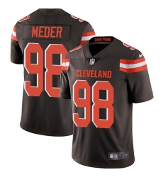 Youth Nike Cleveland Browns #98 Jamie Meder Brown Team Color Vapor Untouchable Limited Player NFL Jersey