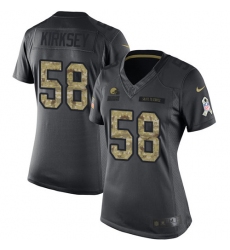 Women's Nike Cleveland Browns #58 Christian Kirksey Limited Black 2016 Salute to Service NFL Jersey